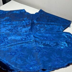 Sterling Sophisticates Elegant Blue Floral Fabric Pullover Night Shirt